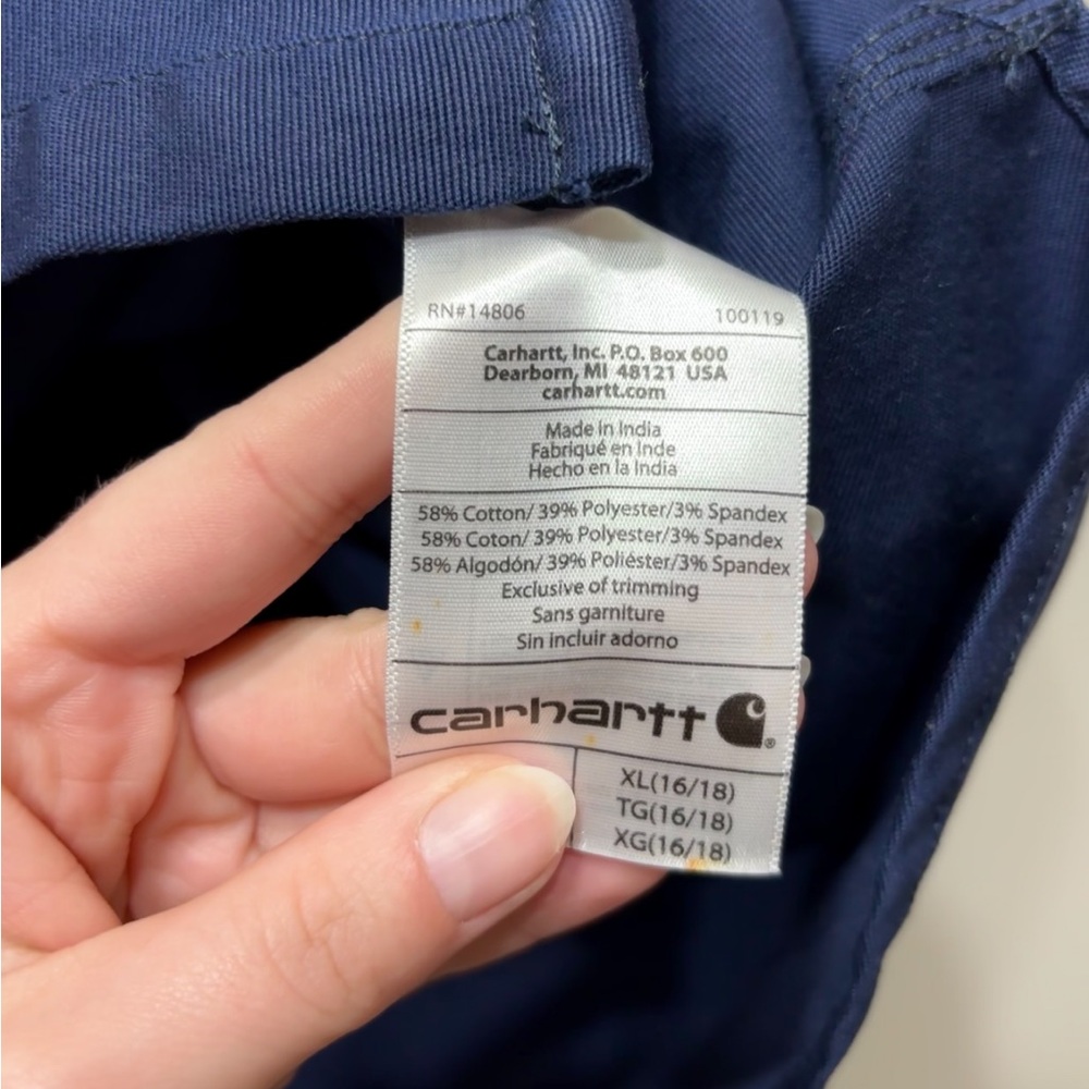 Carhartt Rugged Professional Series Relaxed Fit Work Shirt Blue Women’s XL - Picture 7 of 8